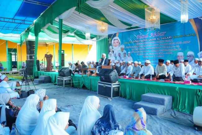 Haul Akbar Dan Milad Majelis Taklim Al-Hidayah Jadi Ajang Pererat Ukhuwah Islamiyah di Tembilahan Hu